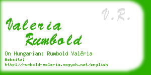 valeria rumbold business card